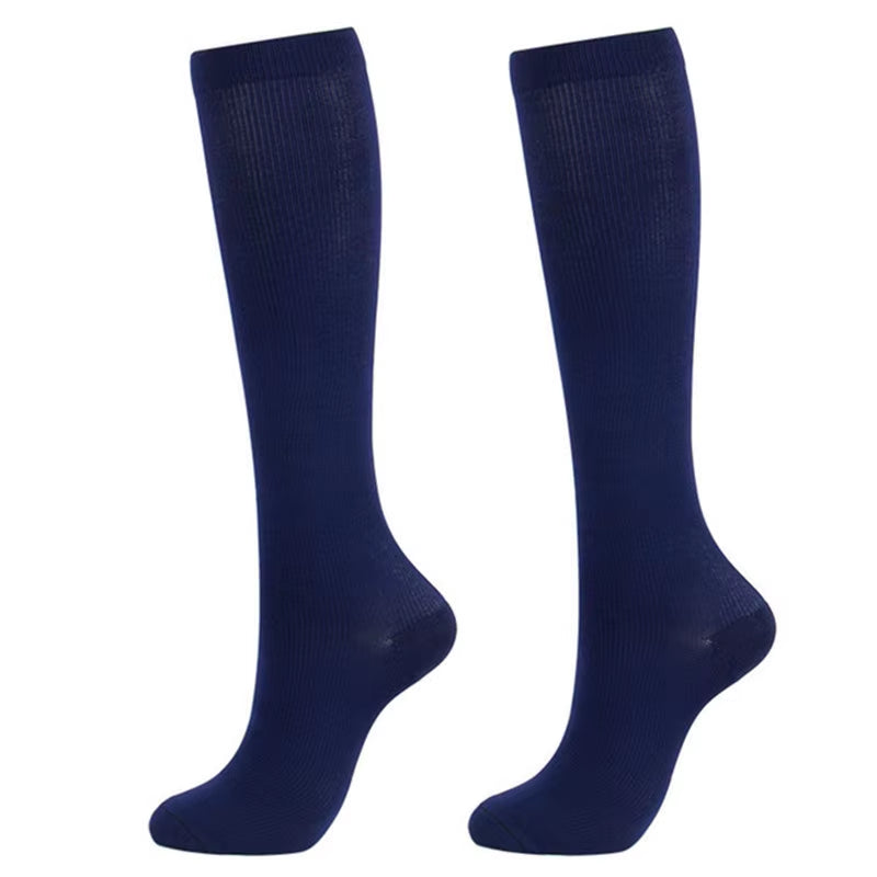1Pair Compression Socks Blood Circulation Sports Socks Slimming Burn Fat Crossfit Solid Color Medical Compression Socks Athelete