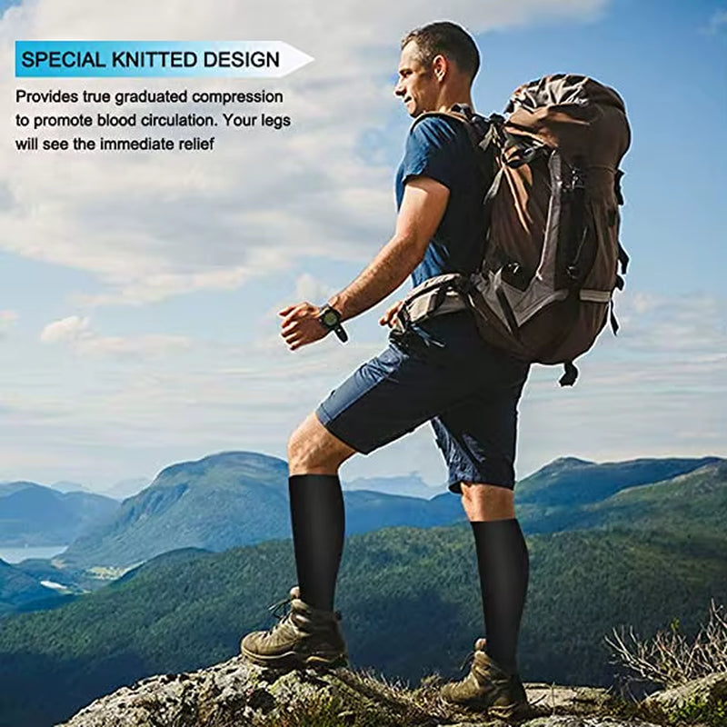 1Pair Compression Socks Blood Circulation Sports Socks Slimming Burn Fat Crossfit Solid Color Medical Compression Socks Athelete