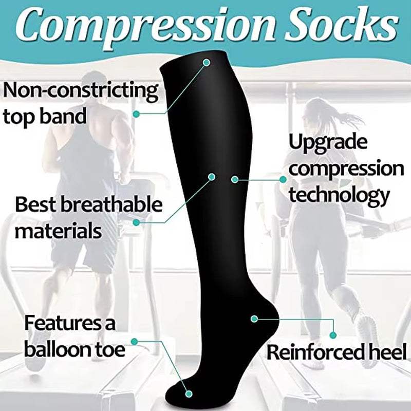 1Pair Compression Socks Blood Circulation Sports Socks Slimming Burn Fat Crossfit Solid Color Medical Compression Socks Athelete