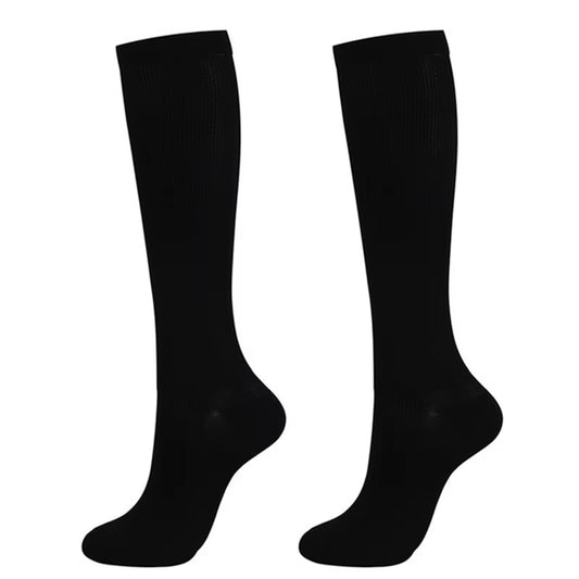 1Pair Compression Socks Blood Circulation Sports Socks Slimming Burn Fat Crossfit Solid Color Medical Compression Socks Athelete